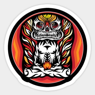 Illustration Demon in the lotus position Sticker